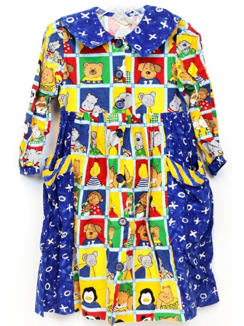 Chicken Noodle ABC School Dress sz 6 Yearbook Photo Animal Retro Fun Kindergarte